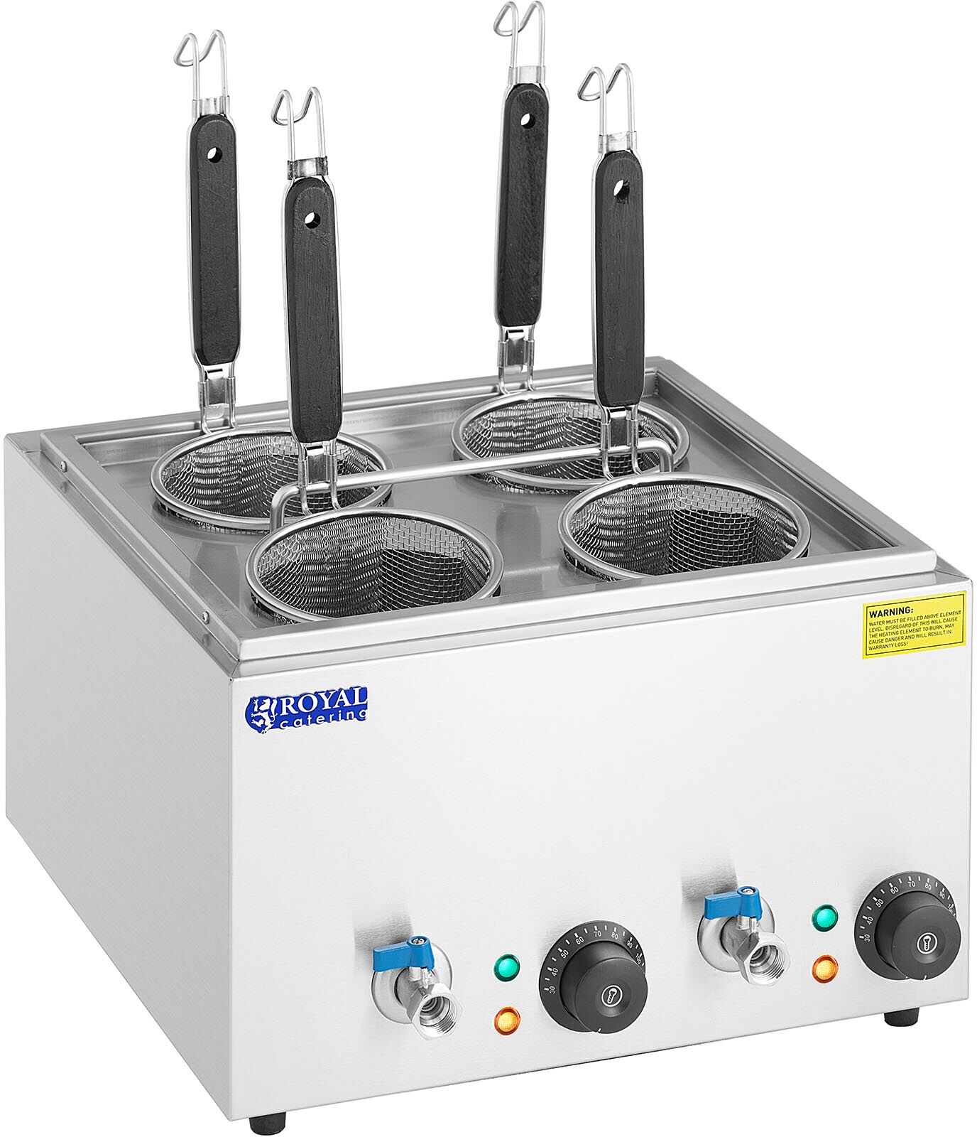 Royal Catering Pasta Cooker with 4 baskets - temperature: 30 - 110 °C