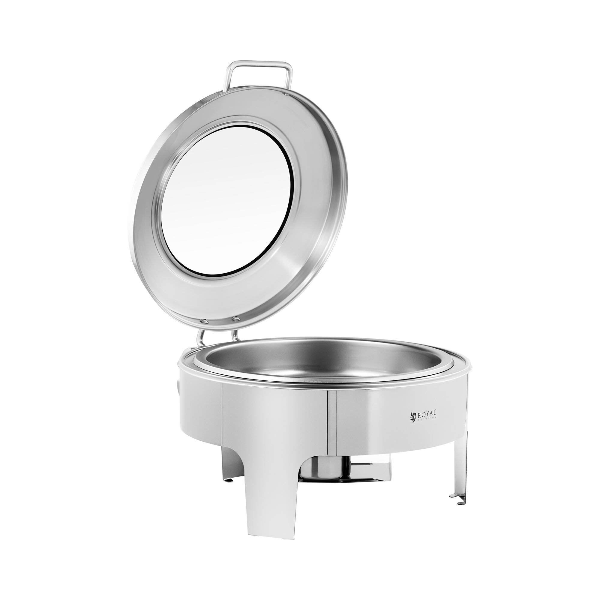 Royal Catering Chafing Dish - round - Royal Catering - 5.8 L - 1 fuel cell - viewing window