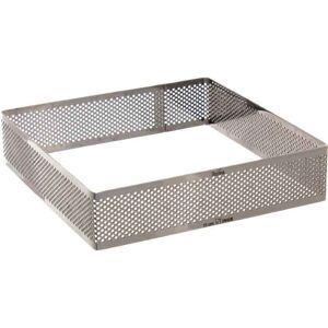 Decora Forma Quadrata Microforata Fascia In Acciaio Inox 15 X 15 X 3,5 H Cm