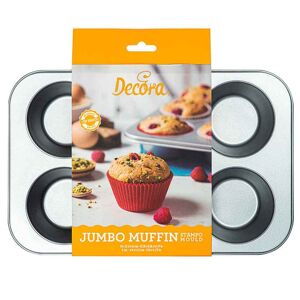 Decora Teglia Per 6 Jumbo Muffin Di Ø6 Cm In Acciaio Antiaderente