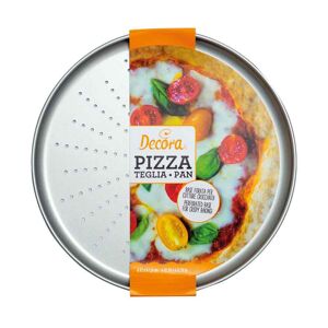 Decora Teglia Rotonda Forata Per Pizza E Focacce In Metallo Antiaderente Ø32 Cm
