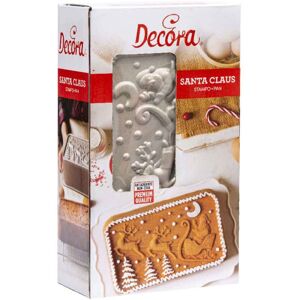 Decora Stampo Per Plumcake Con Babbo Natale E Paesaggio Natalizio 27x15  H5,8 Cm