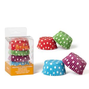 Decora 75 Pirottini In Carta Pois Colori Vari Per Cottura Muffin Ø5 X H 3,2 Cm