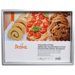 Decora Teglia Professionale Per Forno In Alluminio Rettangolare 30x40 H 2,5 Cm