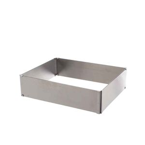 Graziano Anello Per Torte Coppapasta Rettangolare Regolabile Acciaio Inox Da 24 A 45 Cm H 6 Cm