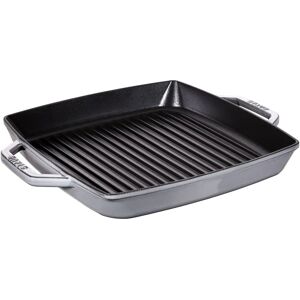 Staub Grill Pans Bistecchiera quadrata - 33 cm, Colore grigio grafite