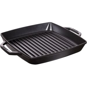 staub grill pans bistecchiera quadrata - 28 cm, nera