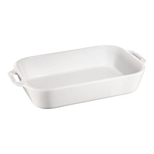 Staub Ceramique Pirofila rettangolare - 34 x 24 cm, Colore bianco puro