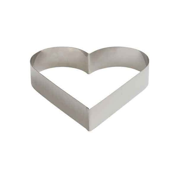 decora coppapasta a cuore in acciaio inox 8 x 8 x h 4,5 cm