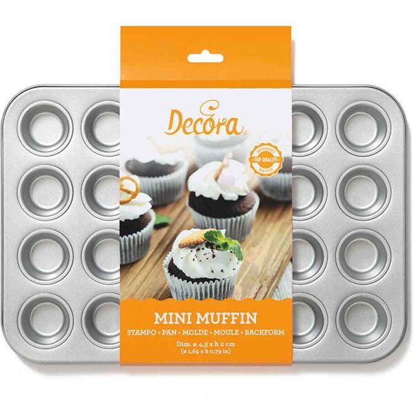 decora teglia per 24 mini muffin di Ø3,2 cm in acciaio antiaderente