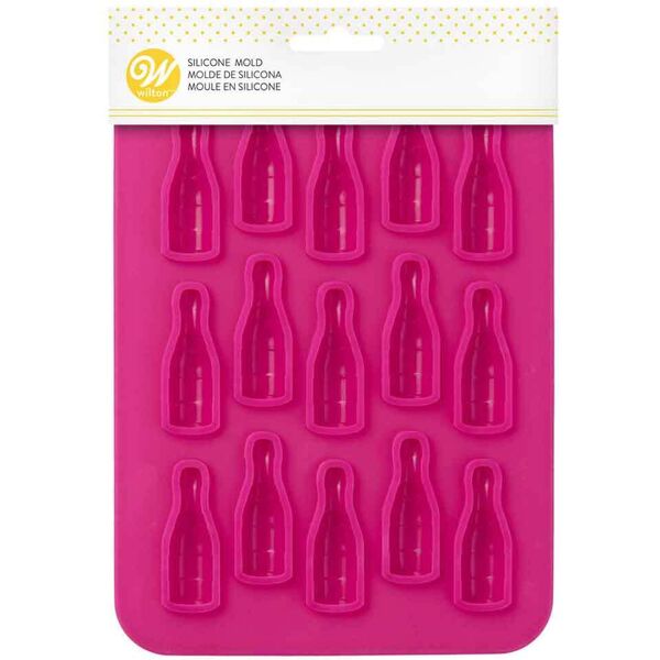 wilton stampo antiaderente in silicone per 15 bottiglie di champagne 5x1,5cm