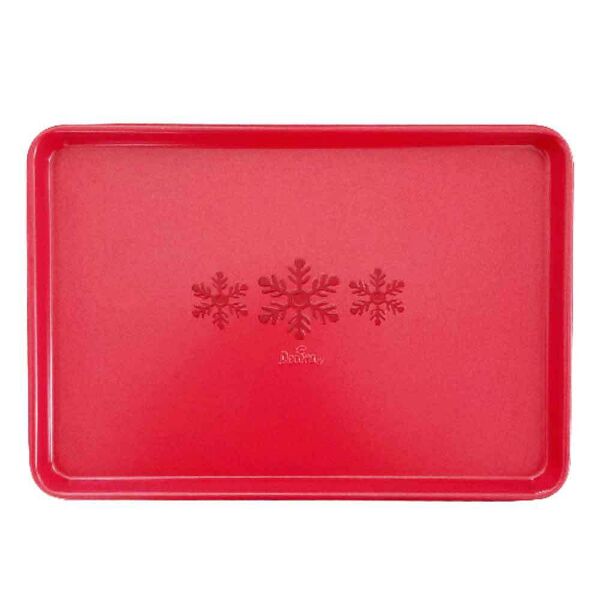 decora teglia professionale antiaderente per forno natalizia rossa 39,5 x 27 h 2,4 cm
