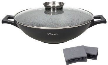 Tognana Wok Ambiziosa 2m 32 cm con coperchio aroma + presine