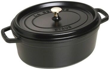 Staub La Cocotte casseruola ovale in ghisa nera 31cm