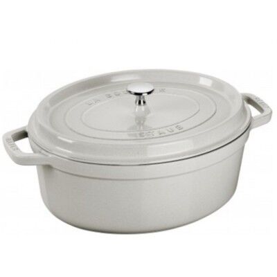 Staub La Cocotte casseruola ovale in ghisa bianca Ø31cm