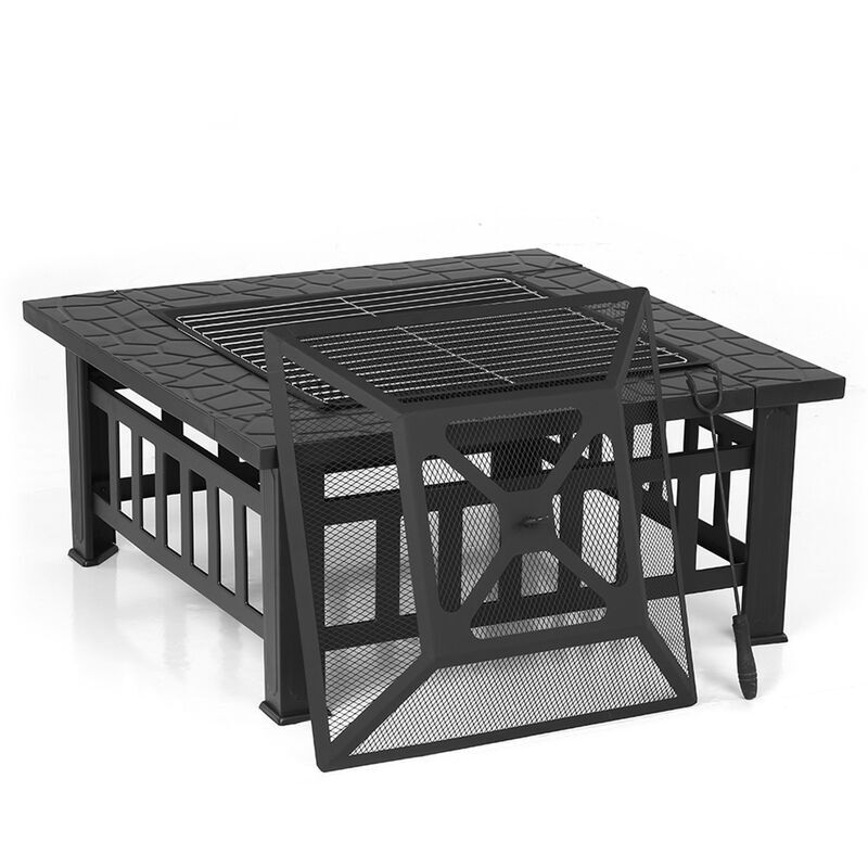 iKayaa tavoli braciere per barbecue tavoli pieni di materiali ferrosi