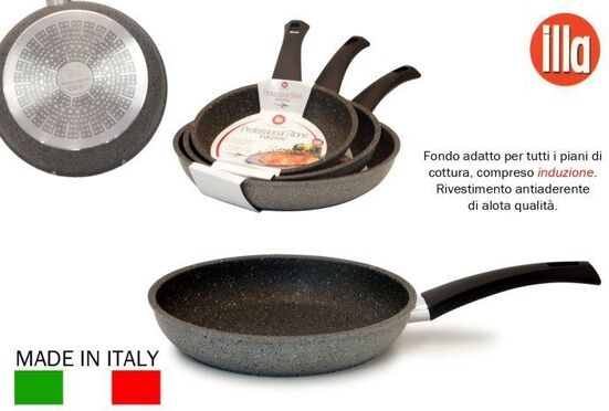 Illa Professional Stone Induzione Pi6324ins - Padella, 24 Cm