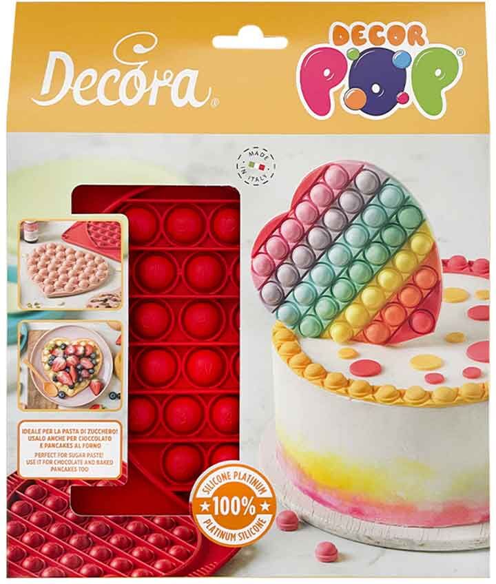 Stampo Antiaderente In Silicone Decorpop Cuore 18,5x17cm Decora