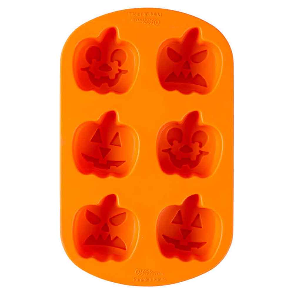 Wilton Stampo Antiaderente In Silicone Per 6 Zucche Halloween 6,7x7xh3,7cm