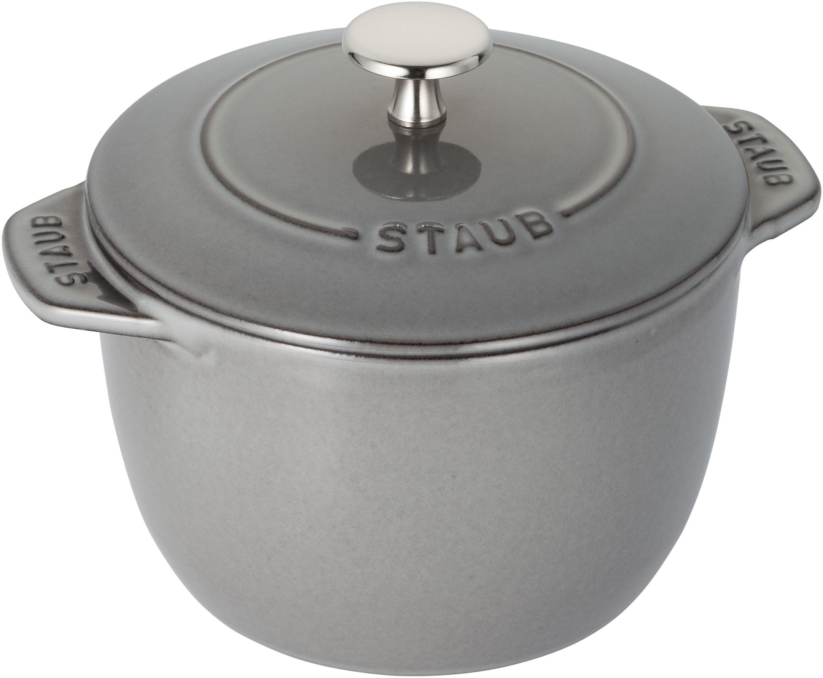 Staub La Cocotte per riso 16 cm, rotondo, grigio grafite, ghisa