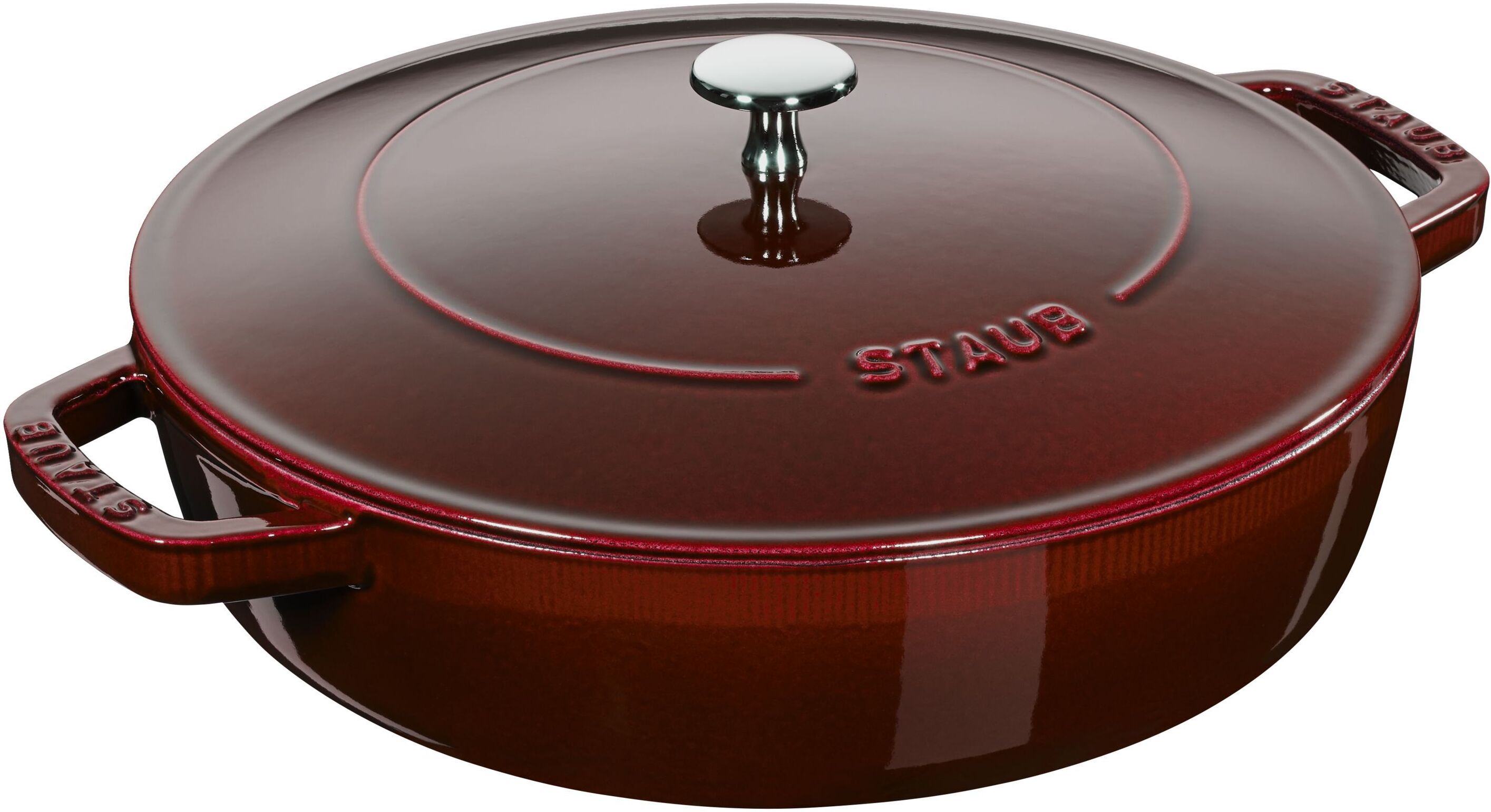 Staub Braisers Tegame Chistera rotondo - 24 cm, granatina