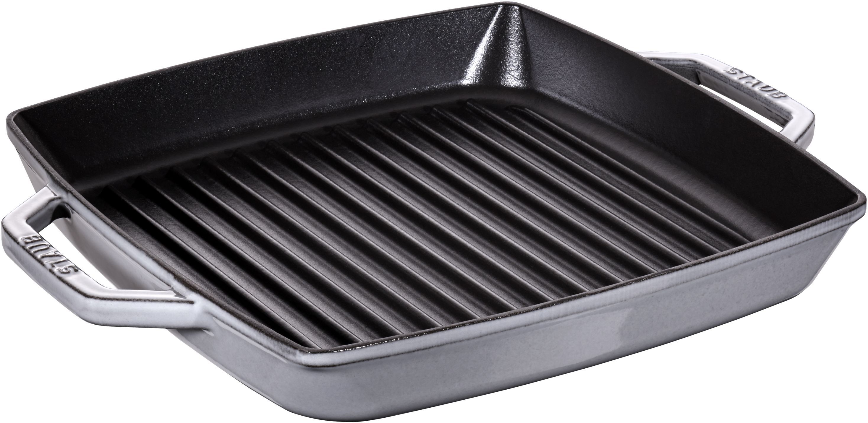 Staub Grill Pans Bistecchiera quadrata - 28 cm, Colore grigio grafite