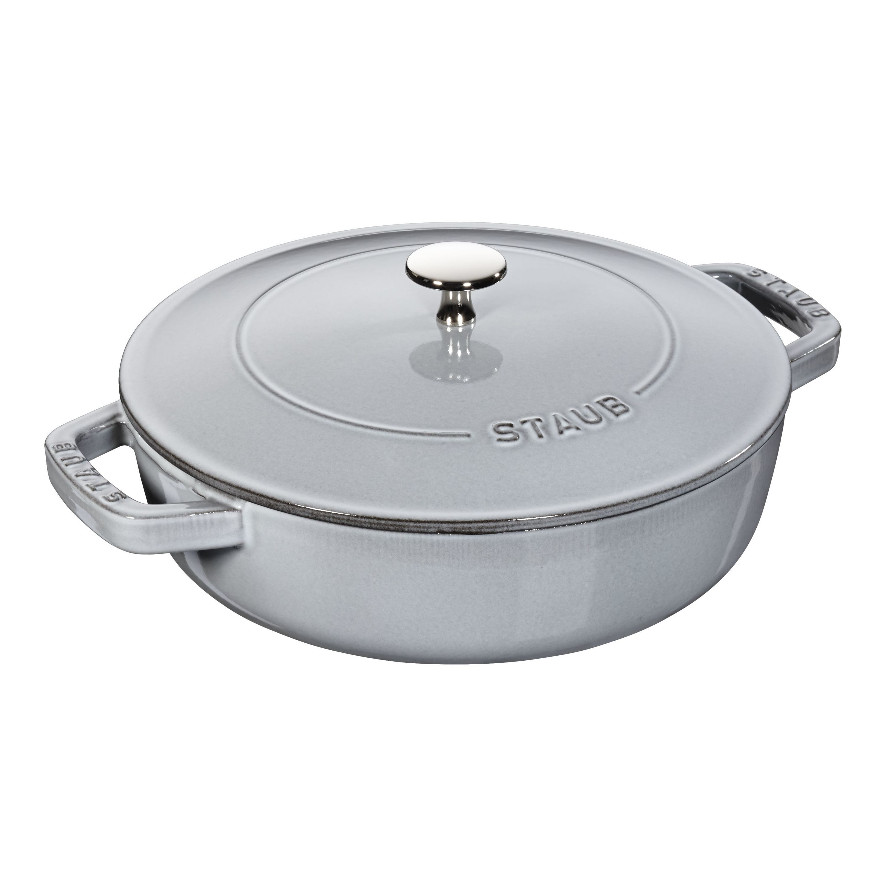 Staub Braisers Tegame Chistera rotondo - 24 cm, grigio grafite