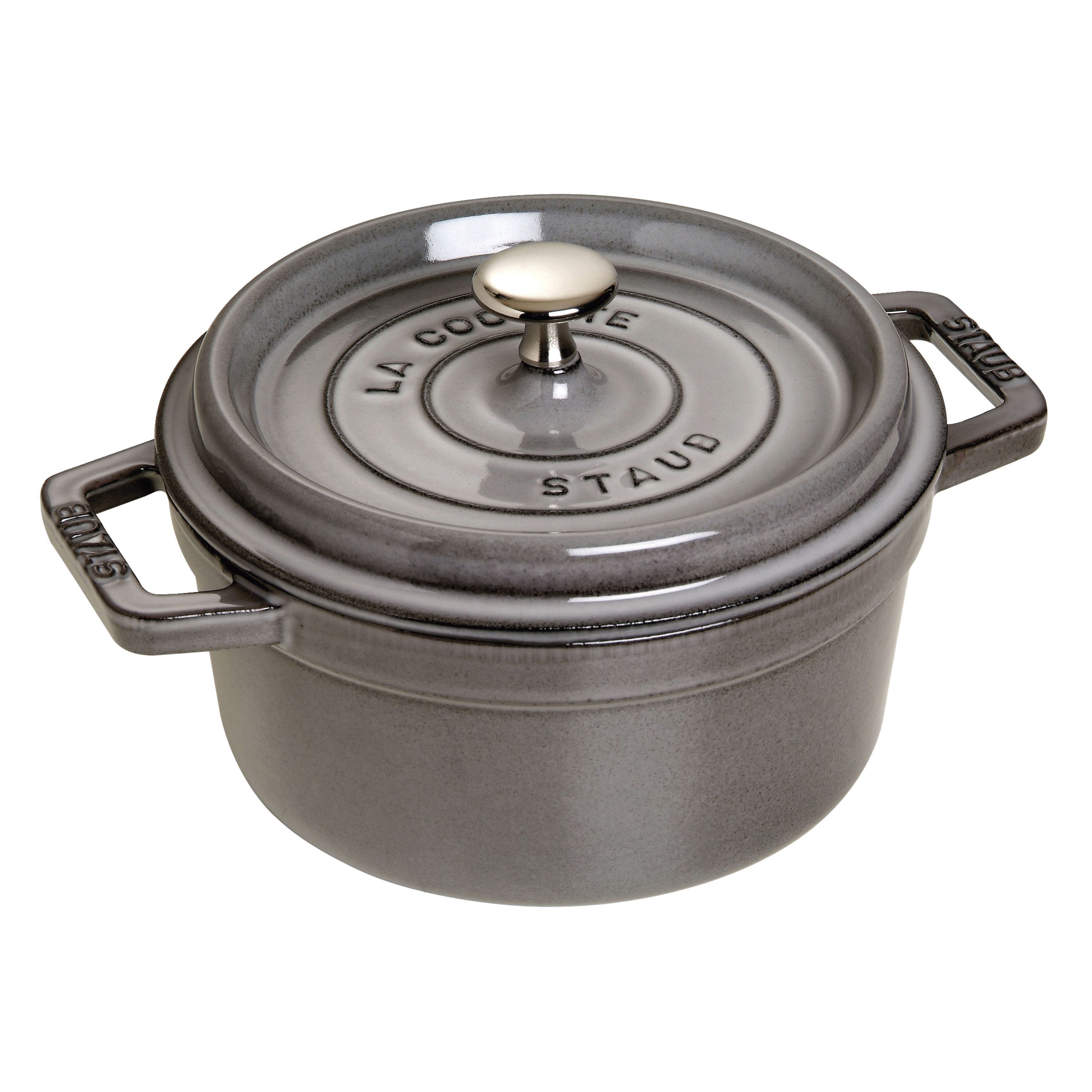 Staub La Cocotte rotonda - 22 cm, Colore grigio grafite