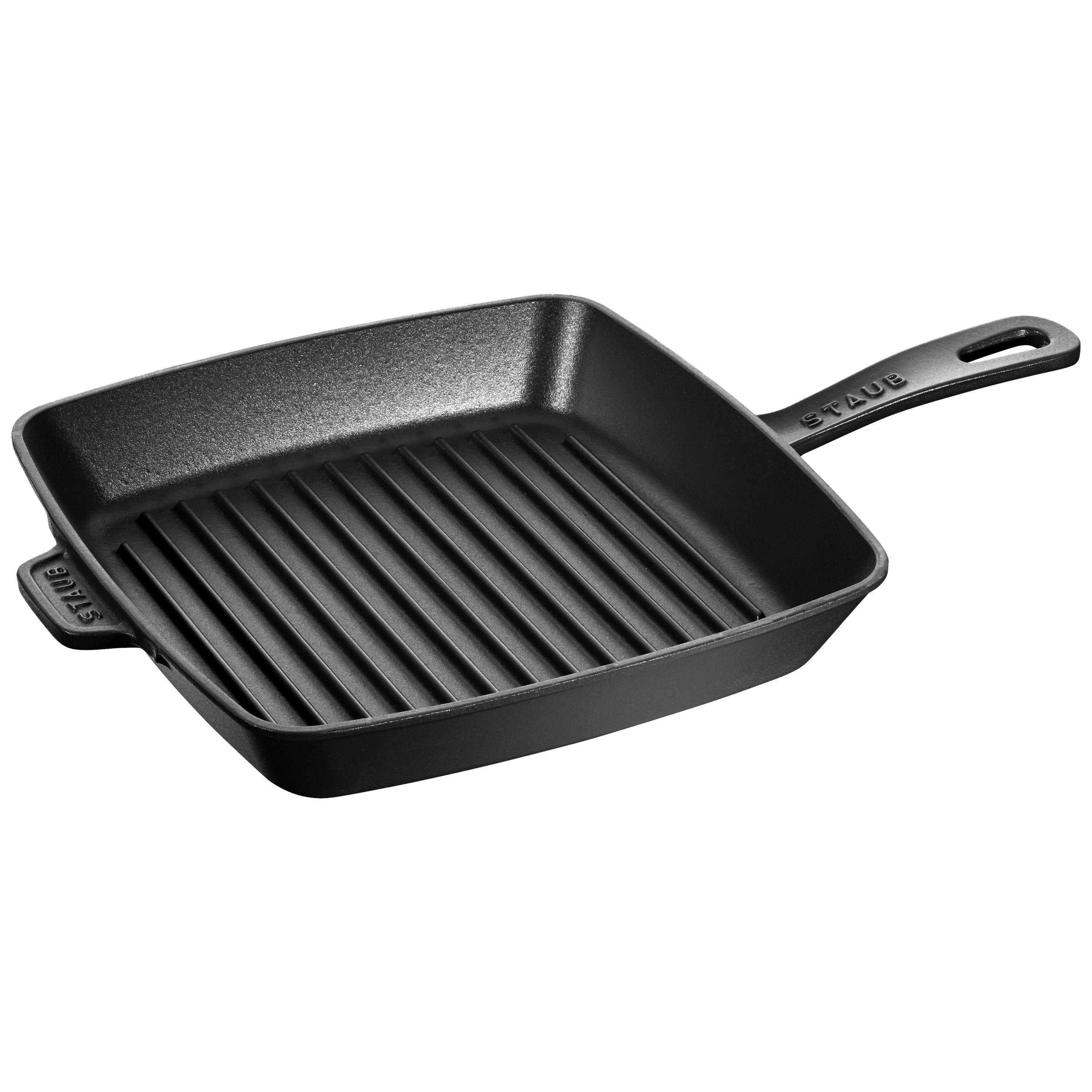 Staub Grill Pans con manico quadrata - 26 cm, Nera