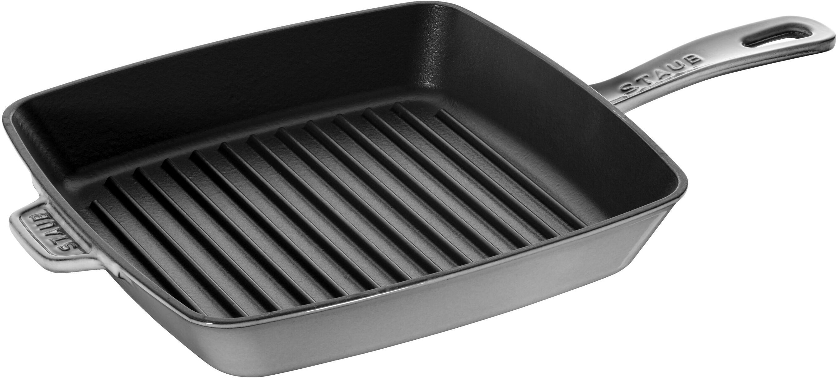 Staub Grill Pans con manico quadrata - 26 cm, Colore grigio grafite