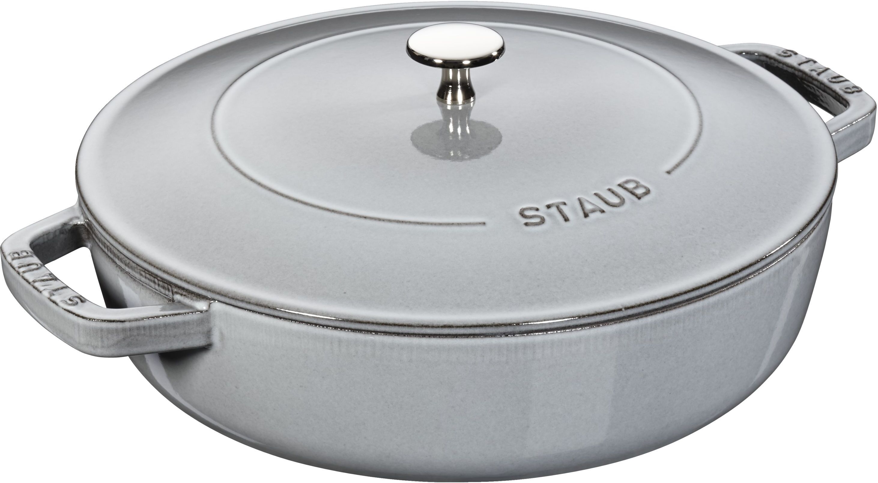 Staub Braisers Tegame Chistera rotondo - 28 cm, grigio grafite