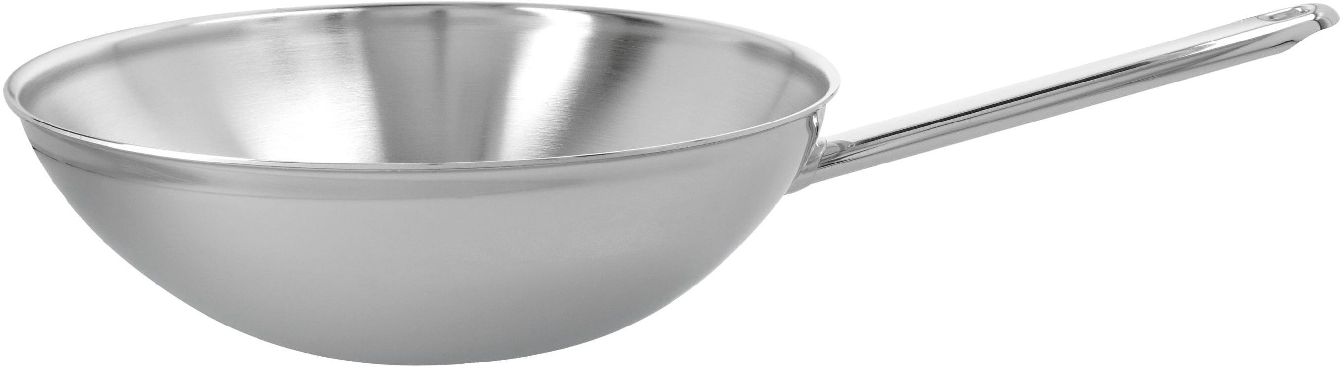 Demeyere Apollo 7 Wok fondo piatto - 30 cm, 18/10 acciaio inossidabile