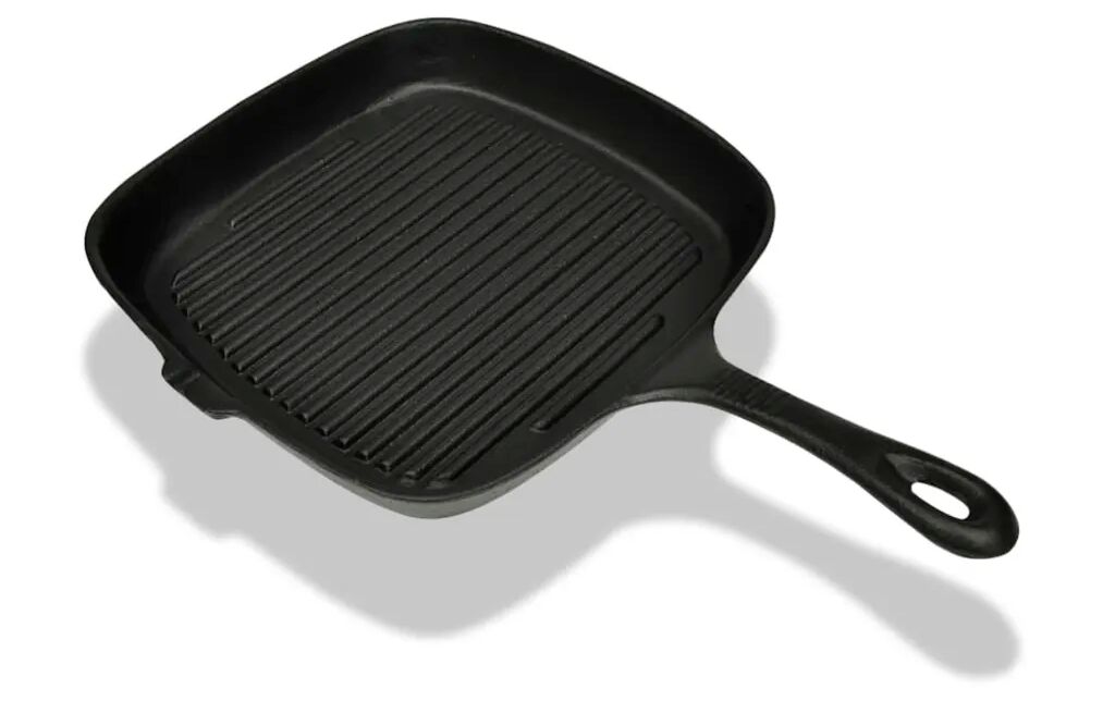 vidaXL Grillpan gietijzer 24x23 cm