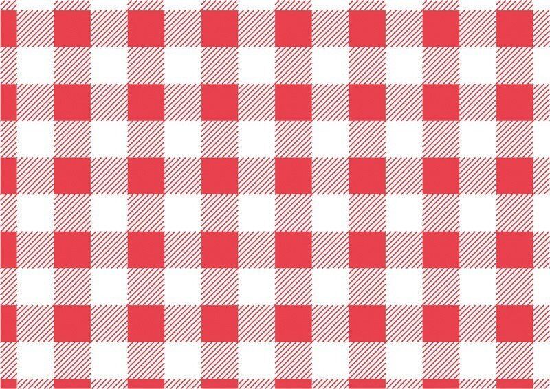 HVS-Select Rood Gingham vetvrij papier 25x25cm, 200 stuks