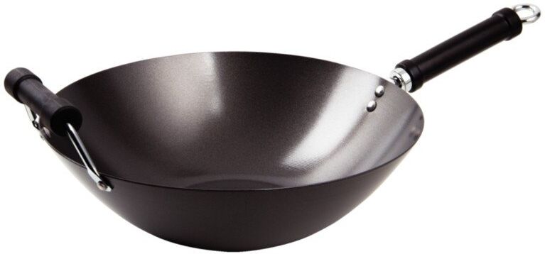 Kitchen Craft Anti-kleef wok met platte bodem 35,5cm, 15(h) x 35,6(Ø)cm