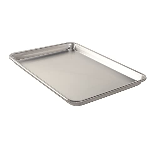 Nordic Ware Naturals Jelly Roll Pan, roestvrij aluminiumplaat, premium bakvormen voor gebakken groenten, muffins, koekjes en meer, gemaakt in de VS, zilver