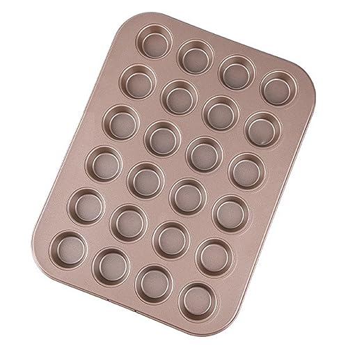 Bafnsiji Muffin Cake Pan, Mini Muffin Carbon Steel Pans, 24 Cavity Non-Stick Mini Muffin Pan, Mini Muffin Tray, Bakeware for Oven Baking