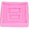 Fdit Retro Fotolijst En Spiegel Frame Siliconen Mal Fondant Taart Decoratie Tool Chocolade Snoep Klei Mal Voor Maken Diy Taarten Chocolade(roze)