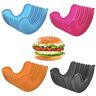 NTCL 4 Pcs Siliconen Hamburger Burger Vaste Doos Hamburger Bbq Antiaanbaklaag Hamburgervorm Siliconen Hygiënische Hamburgerdoos Broodjes Hamburger Houder Hamburg-Doos Herbruikbaar Broodhouder