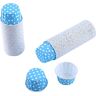 ANGGREK 100 stks Cupcake Gevallen Mini Bakken Cups er Cupcake Liners voor Cake Ballen Muffins Cupcakes (Blauw)