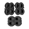 Hüma CiCi HOME Icli Köftevorm, Kibbeh-vorm, gevulde gehaktballen, 4-delige vorm, zwart