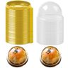 xocome Mini Cake Box, Cupcake Container, Mooncake Dozen Muffin Pod Dome Muffin Enkele Cupcake Houders Individuele Cupcake Containers (Gouden, 50st)