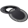 Annadue Barbecue plaat, ijzeren barbecue pan Koreaanse BBQ grill pan anti-aanbak bakplaat barbecue pan, braadpan barbecue barbecue bakplaat BBQ Camping voor thuis