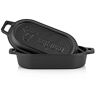 BBQ-Toro Braadpan, van gietijzer, 1 liter, 29 x 12,5 x 5,5 cm, reeds ingebrand/ preseasoned, ideaal voor bakwaren of stoofschotels