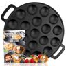 IRONO Gietijzeren poffertjespan Poffertjes Maker 19 mini pannenkoeken pannenkoekenpan eieren crêpe pan Pannenkoekenpan