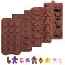 Dfuqanb 5 Deel Kerst Chocolade Mal, Chocolade Mallen Set, Silicone Baking Chocolate Jelly Moulds, Christmas Candy Molds Trays,Siliconen Mal voor Kerst Chocolade,voor chocolade, snoep, gelei, ijsblokjes