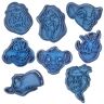 Cuticuter Set geïnspireerde leeuwenkoning, 8 stuks, blauw