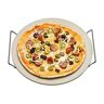 Spetebo Pizzasteen met frame 33 cm pizza stenen plaat brood baksteen grillsteen