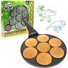 CucinaPro Dino Mini Pannenkoekenpan Maak 7 Unieke Flapjack Dinosaurussen, Anti-aanbak Pan Cake Maker Bakplaat voor Jurassic Fun & Easy Cleanup, Geweldig voor Familie Ontbijt of Vaderdag Cadeau voor Papa,