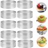 Smallterm 10Pcs Cirkeltaart Ringen Gaten Staal Fruit Pie Quiches Cake Mousse Keuken Bakvorm 7cm